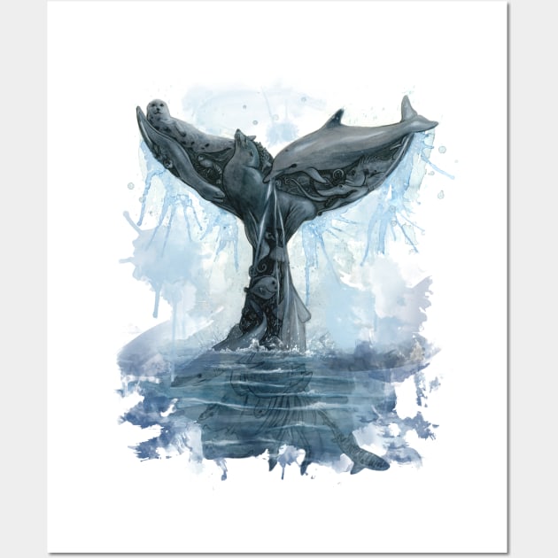 Whale Tail Wall Art by Warbler Creative